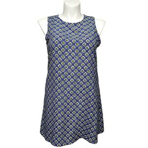 Tickets Clothing Womens L Purple‎ Green Geometric Diamond Shift Dress Y2K
